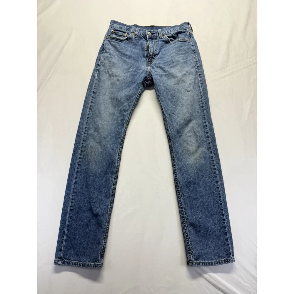 Levi's‎ 505 Jeans 30x32 medium wash Blue Zip Fly Denim Fading Casual